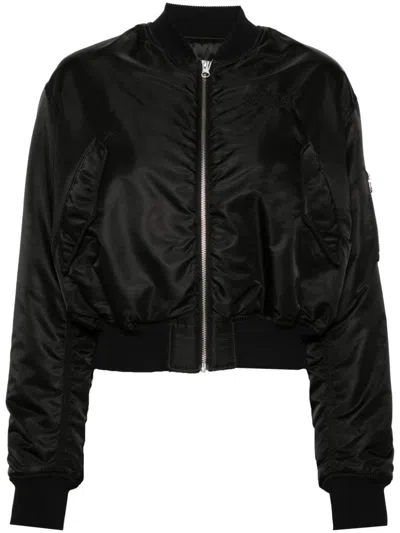 Mm6 Maison Margiela Women's Nylon Bomber Jacket In Black