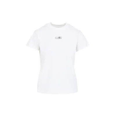Mm6 Maison Margiela Mm6 By Maison Margiela Numeric Cotton Jersey T-shirt In White