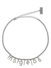 Mm6 Maison Margiela Pendant Logo Necklace In Silver