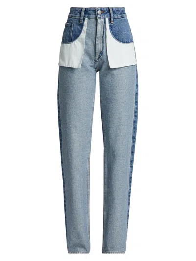 Mm6 Maison Margiela Mm6 By Maison Margiela Reversed Front Jeans In Blue