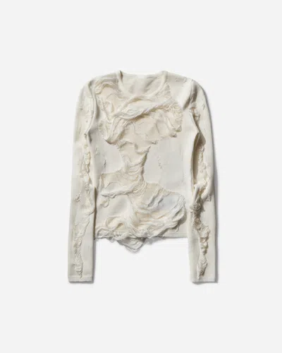 Mm6 Maison Margiela Women S Distressed Crewneck Sweater Off