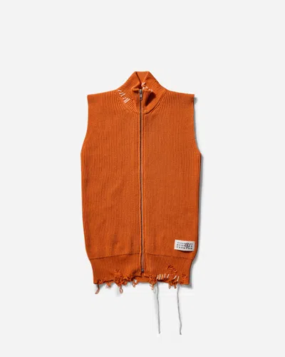 Mm6 Maison Margiela Women S Zipped Gilet In Orange
