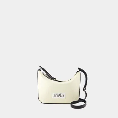 Mm6 Maison Margiela Numeric Nylon Shoulder Bag In Neutro
