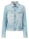 Mm6 Maison Margiela Mm6 By Maison Margiela Cut-out Jacket In Blue