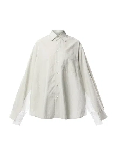 Mm6 Maison Margiela Off-white Cutout Shirt