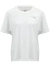 Mm6 Maison Margiela Mm6 By Maison Margiela Relaxed-fit Cotton T-shirt With Subtle Logo Detail In White