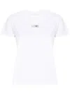 Mm6 Maison Margiela Numeric Cotton Jersey T-shirt In White