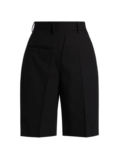 Mm6 Maison Margiela Women's Tailored Wool-blend Bermuda Shorts In Black