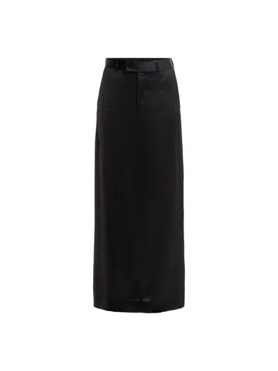 Mm6 Maison Margiela Women's Tailoring Wool Canvas Skirt In Black