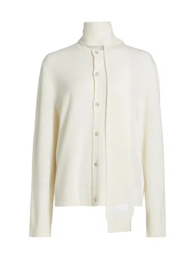 Mm6 Maison Margiela Women's Tieneck Virgin Wool-blend Cardigan In Neutral