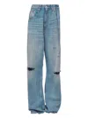 Mm6 Maison Margiela Wide-leg Denim Cotton Jeans In Clear Blue