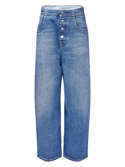 MM6 MAISON MARGIELA WOMEN'S WIDE-LEG DENIM COTTON JEANS