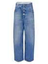 Mm6 Maison Margiela Mm6 By Maison Margiela Button-up Straight Jeans In Clear Blue