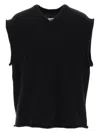 Mm6 Maison Margiela Wool Vest With Embossed Numeric Logo In Black