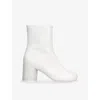 Mm6 Maison Margiela Leather Ankle Boots In White