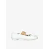 Mm6 Maison Margiela Womens Mm6 Anatomic Leather Ballet Flats In White