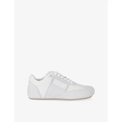 Mm6 Maison Margiela Womens Mm6 Anatomic Leather Low-top Trainers In White