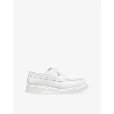 Mm6 Maison Margiela Womens White Mm6 X Dr Martens Penton Mashup Leather Loafers Eur 40 / 7 Uk