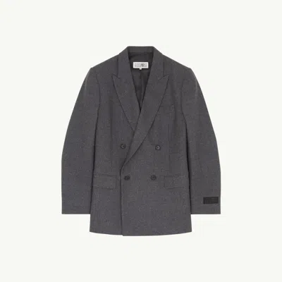 Mm6 Maison Margiela Wool Blazer In Gray