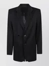 Mm6 Maison Margiela Mm6 By Maison Margiela Tailored Black Wool Blazer With Notched Lapel In Black