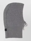 Mm6 Maison Margiela Wool Blend Balaclava Featuring Drawstring Detail In Black