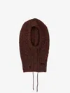 Mm6 Maison Margiela Wool Blend Balaclava With Distressed Effect In Brown