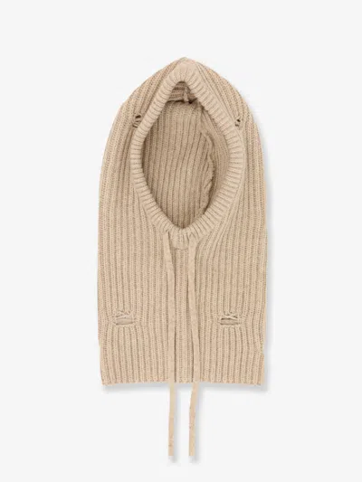 MM6 MAISON MARGIELA WOOL BLEND BALACLAVA WITH DISTRESSED EFFECT