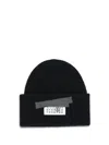 Mm6 Maison Margiela Ribbed Tape Cotton Beanie