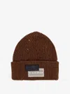 Mm6 Maison Margiela Wool Blend Beanie Hat With Distressed Effect In Brown