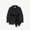 Mm6 Maison Margiela Wool-blend Blazer With Gloves In Black