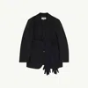 Mm6 Maison Margiela Wool-blend Blazer With Gloves In Black