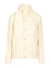Mm6 Maison Margiela Wool Blend Cardigan Knitwear White In Neutral