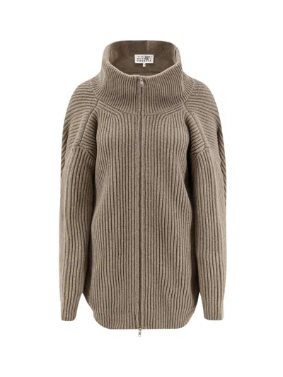 MM6 MAISON MARGIELA WOOL BLEND CARDIGAN