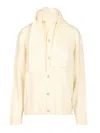 Mm6 Maison Margiela Wool Blend Cardigan Knitwear White In Neutral
