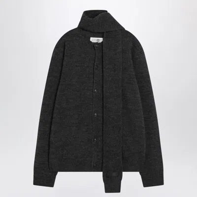 MM6 MAISON MARGIELA MM6 MAISON MARGIELA WOOL-BLEND CARDIGAN WITH SCARF