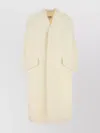 Mm6 Maison Margiela Wool Blend Coat With Dropped Shoulders In Neutral