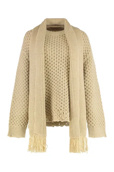 MM6 MAISON MARGIELA MM6 MAISON MARGIELA WOOL-BLEND CREW-NECK SWEATER