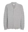 Mm6 Maison Margiela Mm6 By Maison Margiela Textured Ribbed Grey Sweater With Button-down Front In Gray
