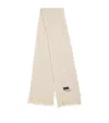 Mm6 Maison Margiela Wool-blend Distressed Scarf In Neutral