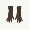 Mm6 Maison Margiela Wool Blend Gloves In Brown