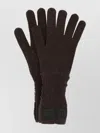 Mm6 Maison Margiela Wool Blend Gloves Featuring Long Cuffs In Black