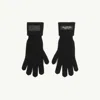 Mm6 Maison Margiela Wool-blend Knit Gloves In Black