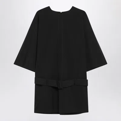 Mm6 Maison Margiela Wool-blend Mini Dress In Black