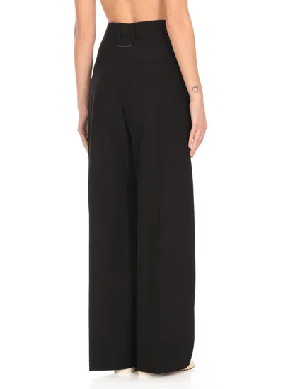 Mm6 Maison Margiela Wool Blend Pants In Black