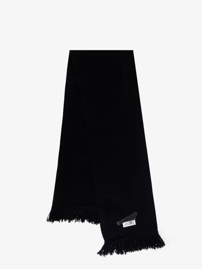 Mm6 Maison Margiela Wool Blend Scarf In Black
