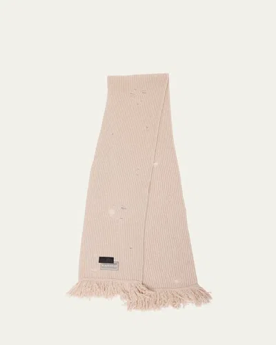 Mm6 Maison Margiela Wool-blend Scarf In Neutral