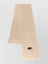 Mm6 Maison Margiela Wool Blend Scarf With Distressed Effect In Neutral