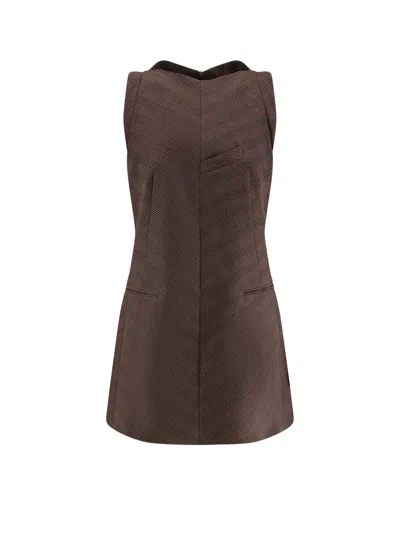 Mm6 Maison Margiela Wool Blend Short Dress