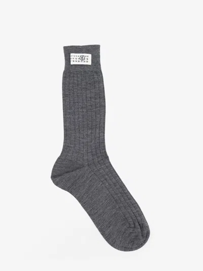 Mm6 Maison Margiela Wool Blend Socks In Gray