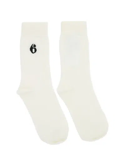 Mm6 Maison Margiela Wool Blend Socks In Neutral